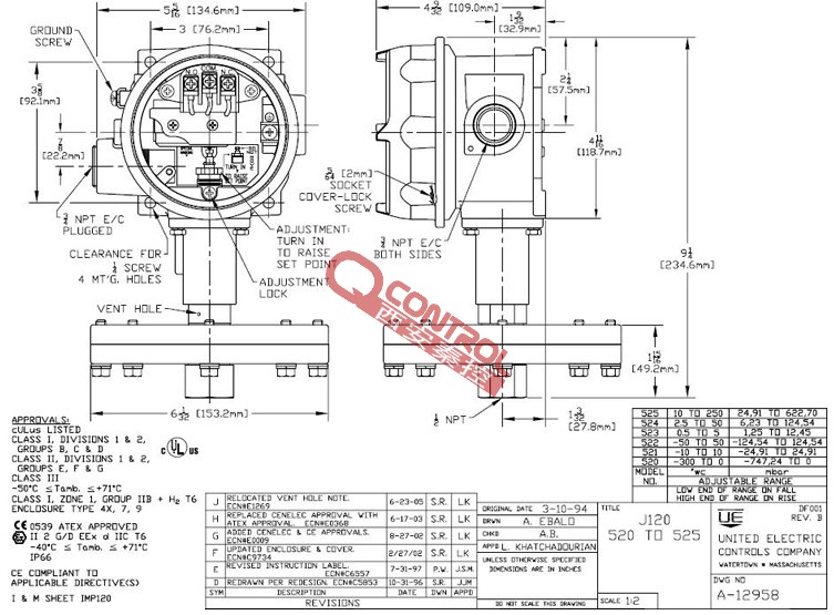 J120-520开关尺寸